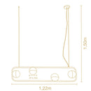 Lustre Sintonia 4 Lâmpadas Madelustre