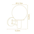 Arandela de Parede Milky Oitavada 1 Lâmpada Diâmetro 15 cm Madelustre