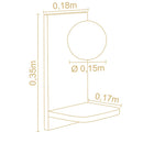 Arandela Madeira Milky Vertical Castanho Madelustre