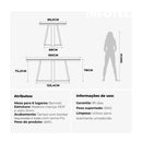 Mesa De Jantar Bennett Retangular Natural com Off White