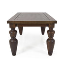 Mesa de Jantar em Madeira Maciça Pés Torneados Flower