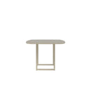 Mesa de Jantar Line Champagne com Tampo de Vidro