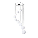 Pendente Cascata Milky 10 Lâmpadas Diâmetro 12, 15, 20, 25 e 30 cm Madelustre