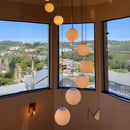 Pendente Cascata Milky 10 Lâmpadas Diâmetro 12, 15, 20, 25 e 30 cm Madelustre