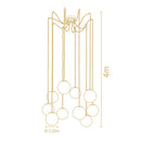 Pendente Cascata Milky 10 Lâmpadas Diâmetro 20 cm Madelustre