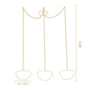 Pendente Cascata Cogumelo 3 Lâmpadas Madelustre