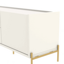 Rack Jasper 220cm Off White Fosco com Dourado
