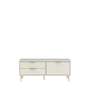 Rack Yves 135cm Off White com Dourado