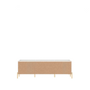 Rack Jasper 185cm Off White Fosco com Dourado