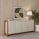 Buffet Bristol 189cm Off White Fosco com Natural
