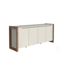 Buffet Bristol 189cm Off White Fosco com Natural