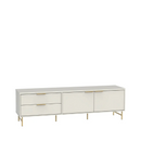 Rack Yves 184cm Off White com Dourado