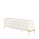 Rack Jasper 185cm Off White Fosco com Dourado