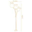 Poste De Jardim Fiore 3 Cupulas 145cm Preto