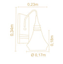 Arandela Flow Piramidal Madelustre